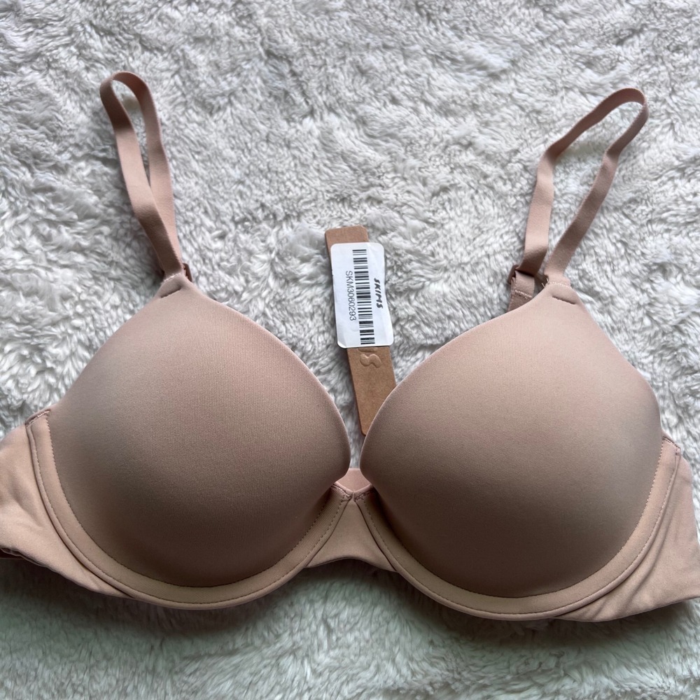 SKIMS Women's Fits Everybody T-Shirt Bra Mica Neutral Size 32A BA-DEM-9221 NEW - Picture 4 of 12
